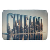 Chicago City met waterreflectie Badmat (Voorkant)