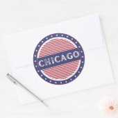 Chicago City Pride Embleem – Amerikaanse identitei Ronde Sticker (Envelop)