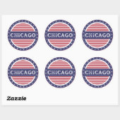 Chicago City Pride Embleem – Amerikaanse identitei Ronde Sticker (Vel)