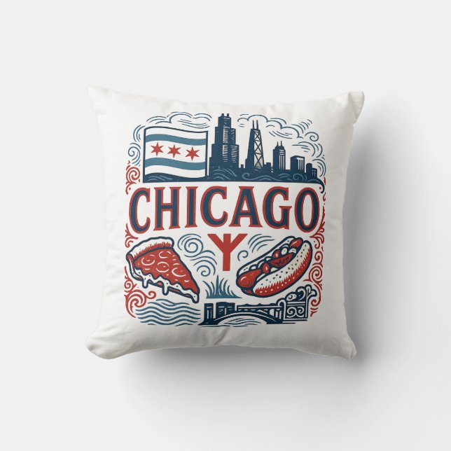 Chicago City Pride Kussen (Voorkant)
