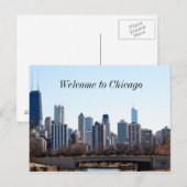 Chicago City Skyline Briefkaart (Voorkant / Achterkant)