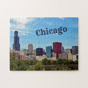 Chicago City Skyline Foto Legpuzzel