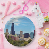 Chicago City Skyline Foto Papieren Bordje (Feest)