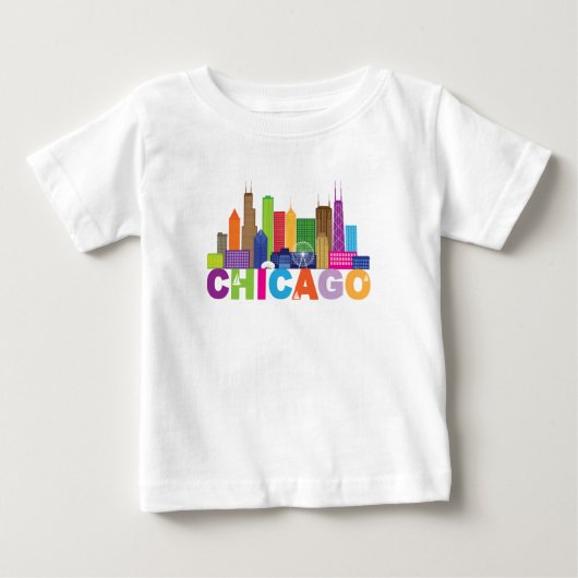 Chicago City Skyline Typografie (Voorkant)
