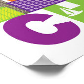 Chicago City Skyline Typografie Poster (Hoek)