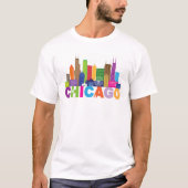 Chicago City Skyline Typografie T-shirt (Voorkant)