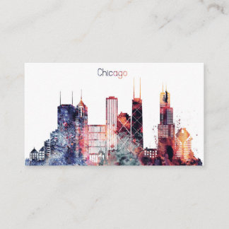 Chicago City Skyline Visitekaartje