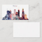 Chicago City Skyline Visitekaartje (Voorkant / Achterkant)