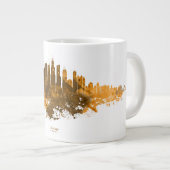 Chicago City Skyline Waterverf in sinaasappel Grote Koffiekop (Voorkant rechts)