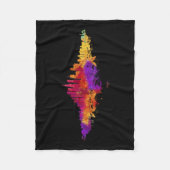 Chicago City Skyline Waterverf op wit Fleece Deken (Voorkant)