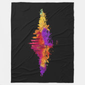 Chicago City Skyline Waterverf op wit Fleece Deken (Voorkant)