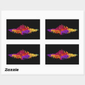 Chicago City Skyline Waterverf op wit Rechthoekige Sticker (Vel)