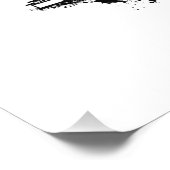 Chicago City Skyline Waterverf Zwart-wit Foto Afdruk (Hoek)