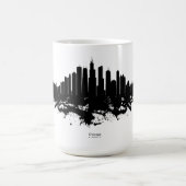 Chicago City Skyline Waterverf Zwart-wit Magische Mok (Midden)