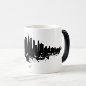 Chicago City Skyline Waterverf Zwart-wit Magische Mok (Voorkant rechts)