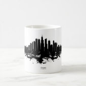 Chicago City Skyline Waterverf Zwart-wit Magische Mok (Center)