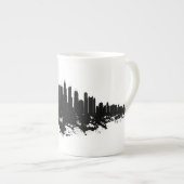 Chicago City Skyline Waterverf Zwart-wit Porselein Kop (Voorkant rechts)