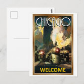 Chicago City, steamtrain, rail vintage-treinreis Briefkaart (Voorkant / Achterkant)