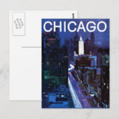 Chicago City Streets-reizen Briefkaart (Voorkant / Achterkant)