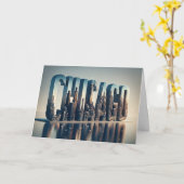 Chicago City Verjaardag Kaart (Gele Bloem)