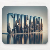 Chicago City Waterreflectie Muismat (Voorkant)