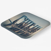 Chicago City Waterreflectie Papieren Bordje (Gebogen)