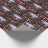 Chicago City wolkenkrabbers met bliksem Cadeaupapier (Hoek)