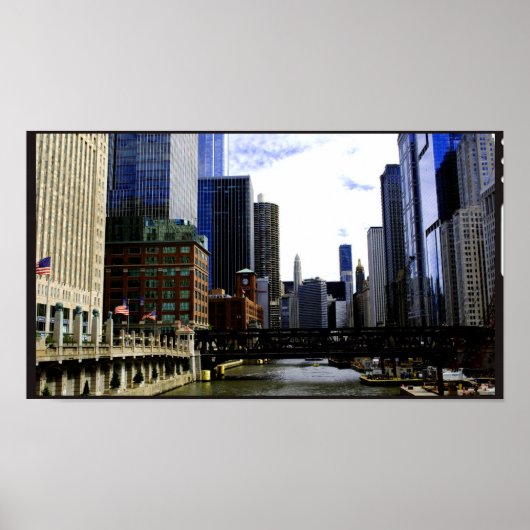 Chicago Cityscape 1 Poster (Voorkant)