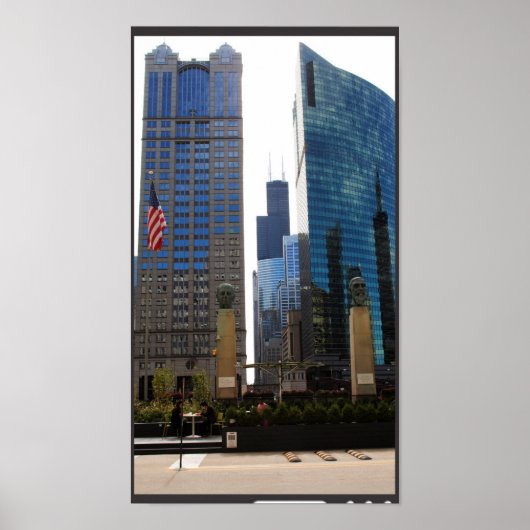 Chicago Cityscape 7 Poster (Voorkant)