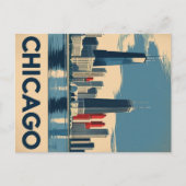 Chicago Cityscape Briefkaart (Voorkant)