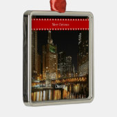 Chicago cityscape, kerstcadeautjes, metalen ornament (Rechts)