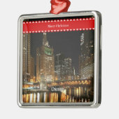 Chicago cityscape, kerstcadeautjes, metalen ornament (Links)