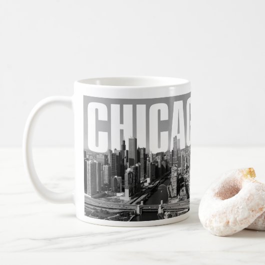 Chicago Cityscape Koffiemok (Met donut)