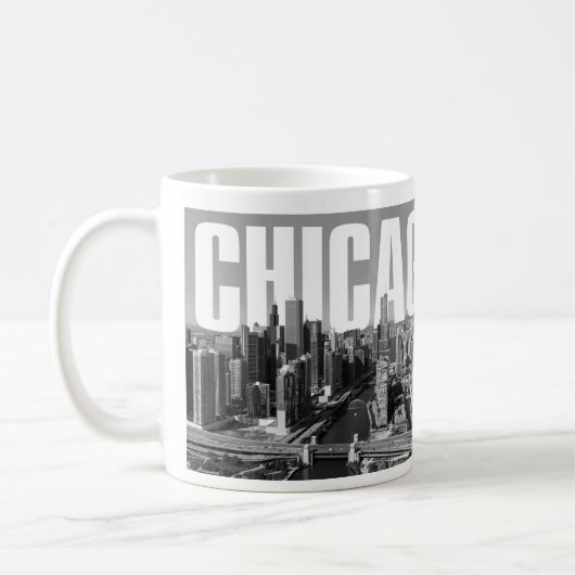 Chicago Cityscape Koffiemok (Links)
