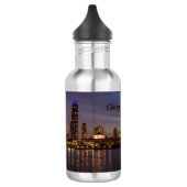 Chicago Cityscape Night New Stainless Steel Water Waterfles (Links)