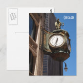 Chicago Clock Briefkaart (Voorkant / Achterkant)