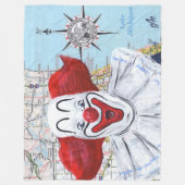 Chicago Clown Fleece Deken (Voorkant)