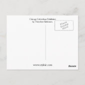 Chicago Columbiaanse tentoonstelling Briefkaart (Achterkant)