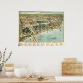 Chicago Columbian Exhibit 1893 Panoramic Map Poster (Keuken)