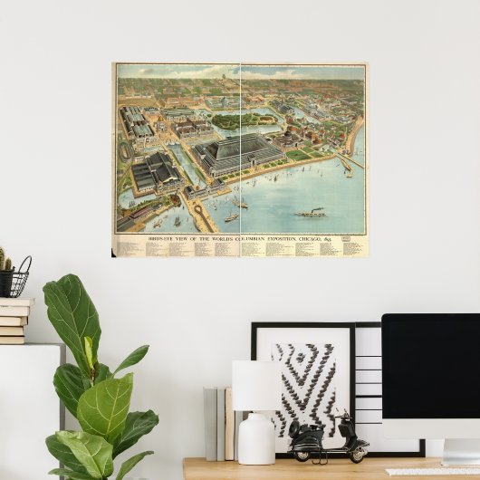 Chicago Columbian Exhibit 1893 Panoramic Map Poster (Thuiskantoor)