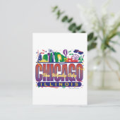 Chicago-Confetti Briefkaart (Staand voorkant)