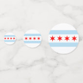Chicago Confetti, feest, Chicago Flag Confetti (Achterkanten)