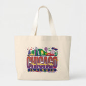Chicago-Confetti Grote Tote Bag (Voorkant)
