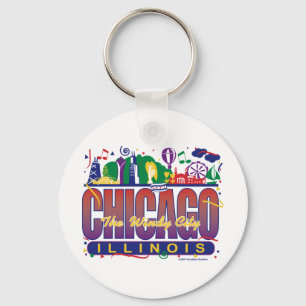 Chicago-Confetti Sleutelhanger