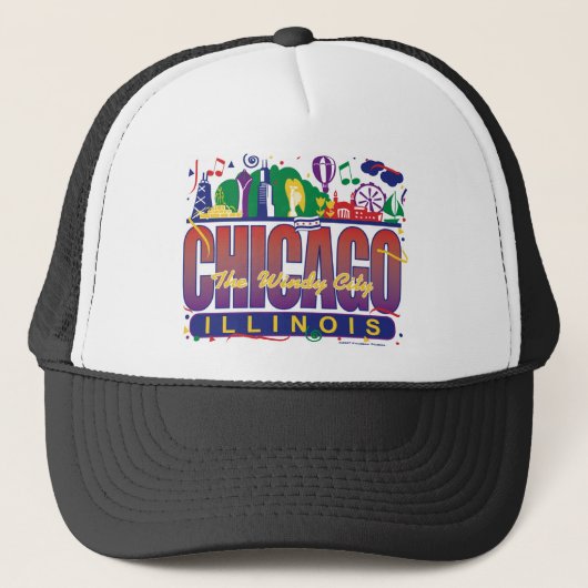 Chicago-Confetti Trucker Pet (Voorkant)