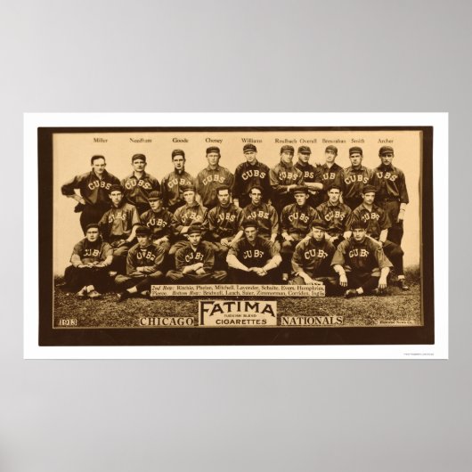 Chicago Cubs Baseball 1913 Poster (Voorkant)