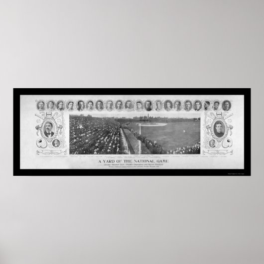 Chicago Cubs Baseball Champions Foto 1907 Poster (Voorkant)