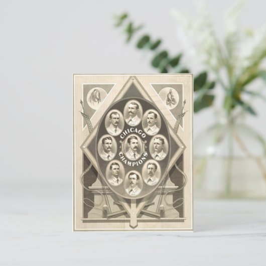 Chicago Cubs Win de 1e Nationale Pennant Briefkaart (Staand voorkant)
