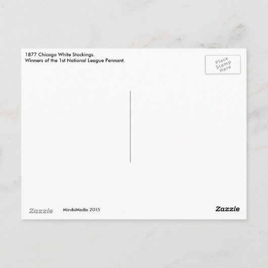 Chicago Cubs Win de 1e Nationale Pennant Briefkaart (Achterkant)
