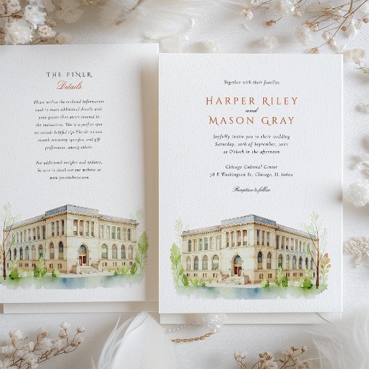 Chicago Cultural Center Wedding Kaart